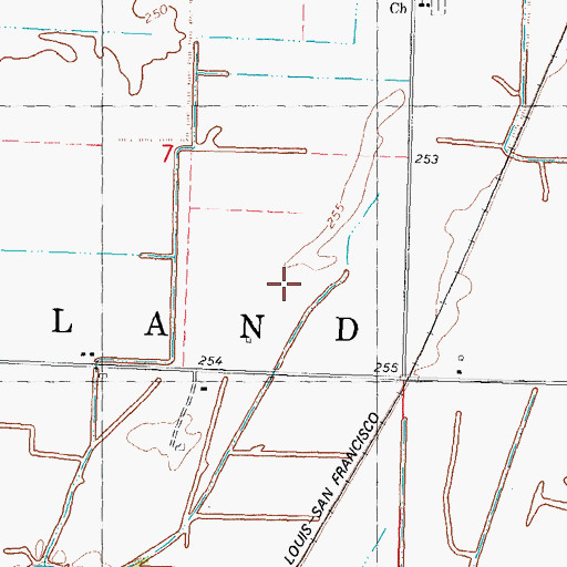 Topographic Map of Township of Holland, MO