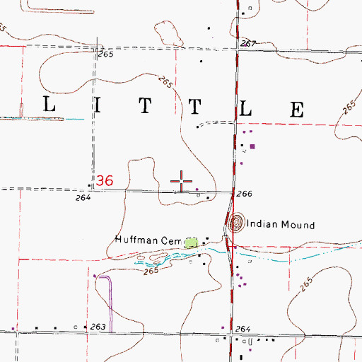 Topographic Map of Township of Little Prairie, MO
