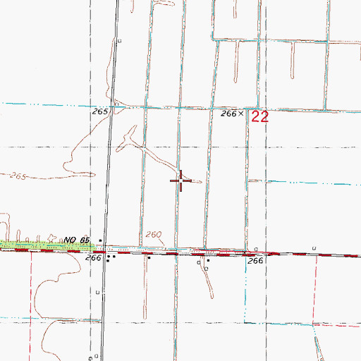 Topographic Map of Township of Little River, MO
