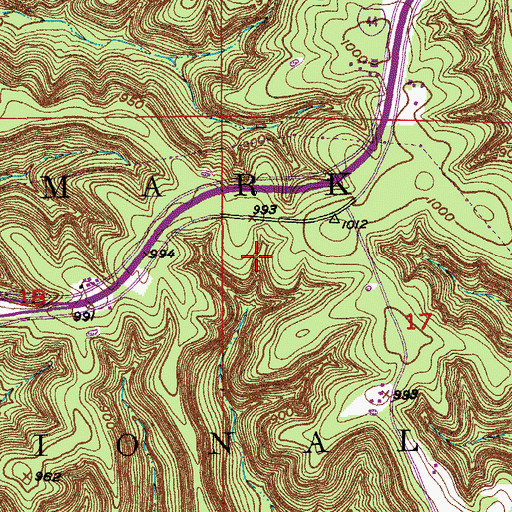 Topographic Map of Township of Arlington, MO