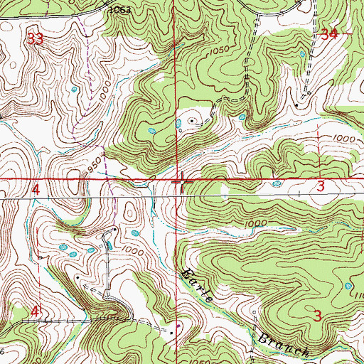 Topographic Map of Township of Meramec, MO