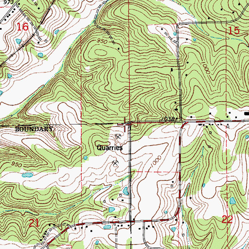 Topographic Map of Township of Rolla, MO