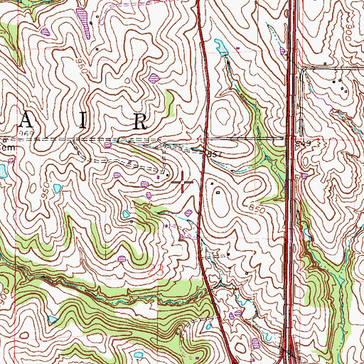 Topographic Map of Township of Fair, MO