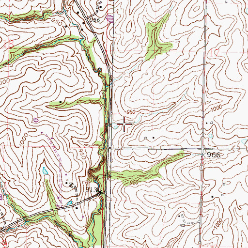Topographic Map of Township of Green, MO