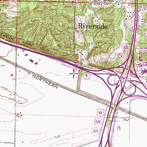 Topographic Map of Township of Pettis, MO