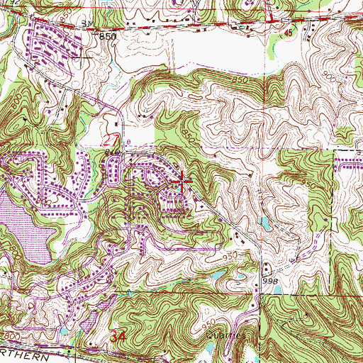 Topographic Map of Township of Sioux, MO