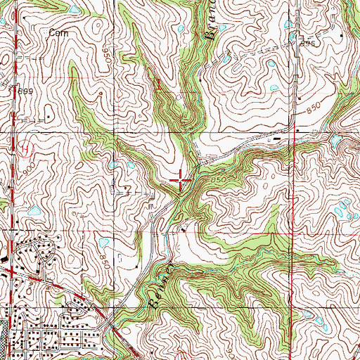 Topographic Map of Township of Weston, MO