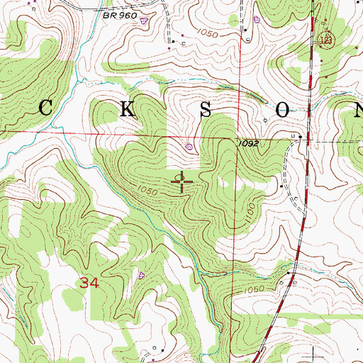 Topographic Map of Township of Jackson, MO