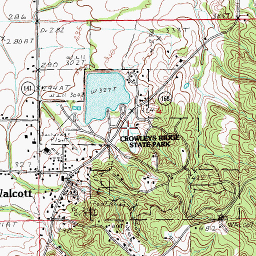 Topographic Map of Crowley Ridge State Park, AR