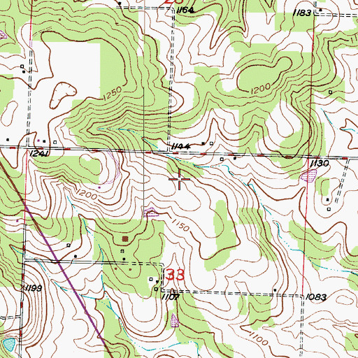Topographic Map of Township of Northwest Marion, MO