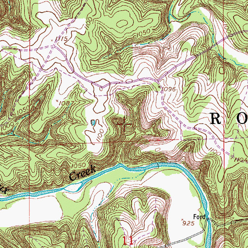 Topographic Map of Township of Roubidoux, MO