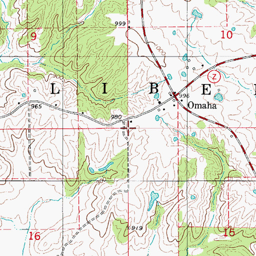 Topographic Map of Township of Liberty, MO