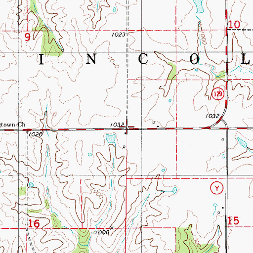 Topographic Map of Township of Lincoln, MO