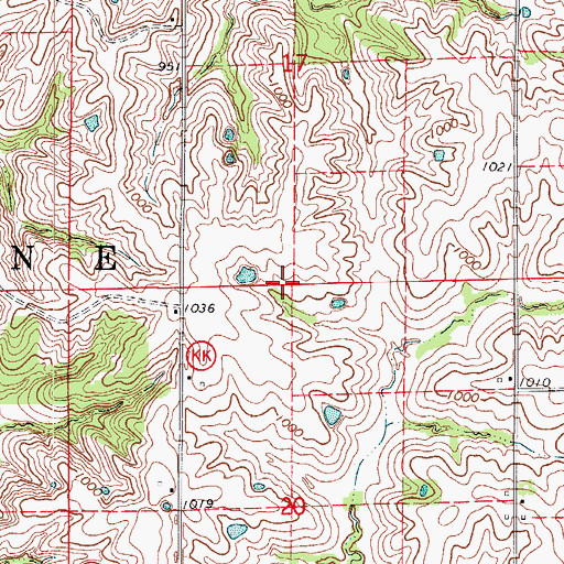 Topographic Map of Township of Medicine, MO