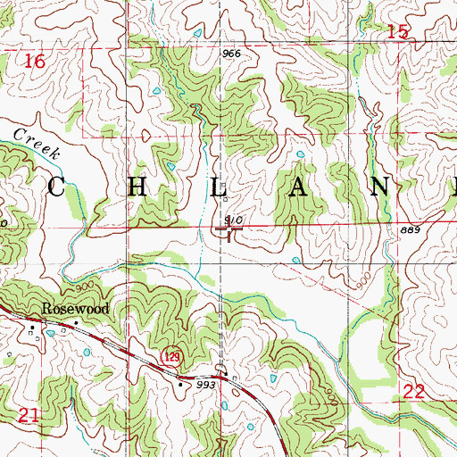 Topographic Map of Township of Richland, MO