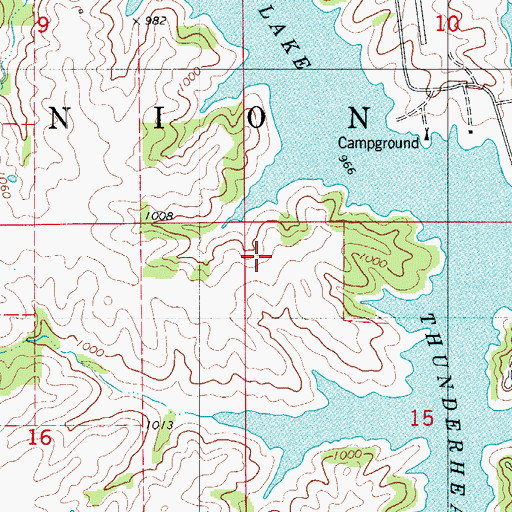 Topographic Map of Township of Union, MO