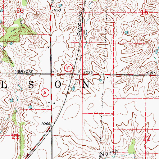 Topographic Map of Township of Wilson, MO