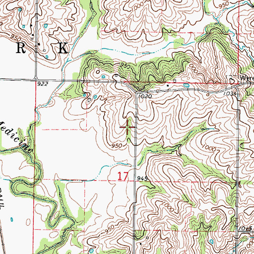 Topographic Map of Township of York, MO