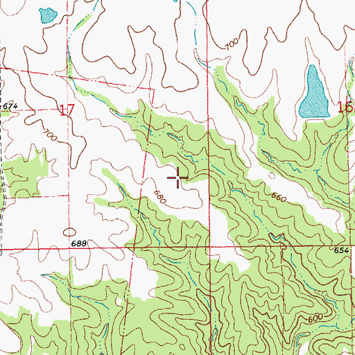 Topographic Map of Township of Clay, MO