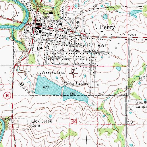 Topographic Map of Township of Salt River, MO
