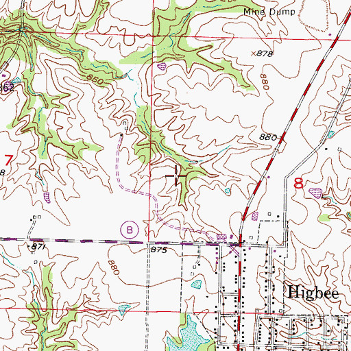 Topographic Map of Township of Moniteau, MO