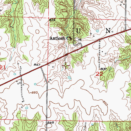 Topographic Map of Township of Union, MO