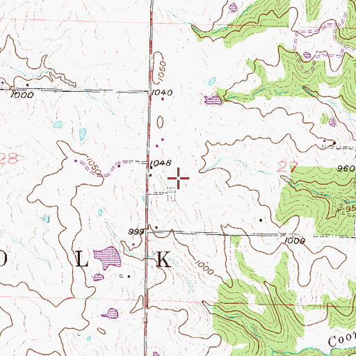 Topographic Map of Township of Polk, MO