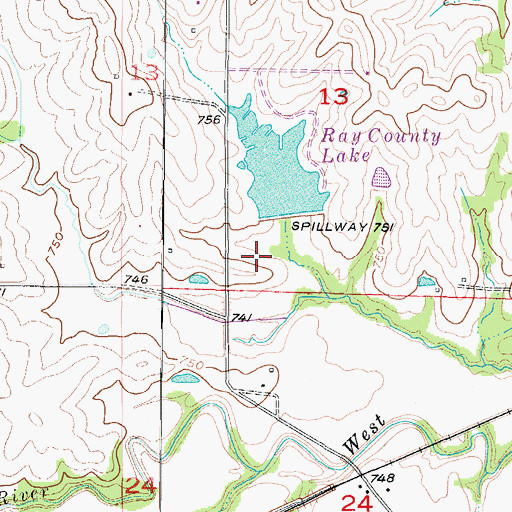 Topographic Map of Township of Richmond, MO