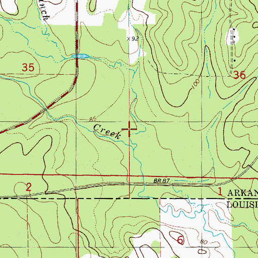 Topographic Map of Culpeper Branch, AR