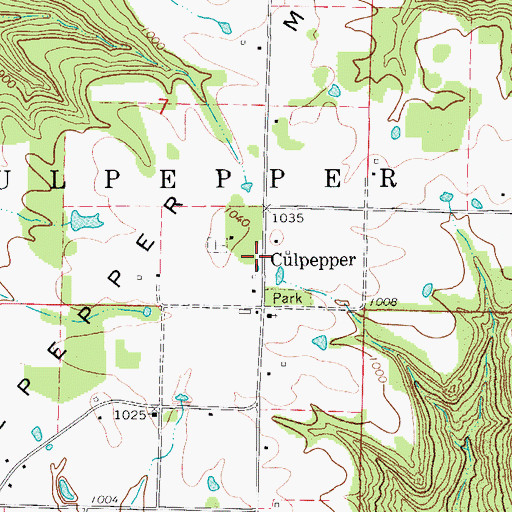 Topographic Map of Culpepper, AR