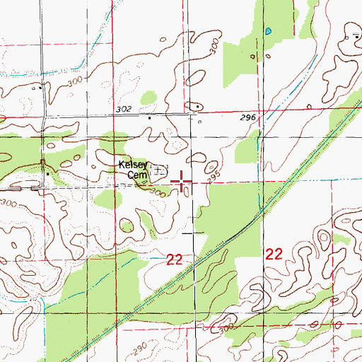 Topographic Map of Township of Thomas, MO