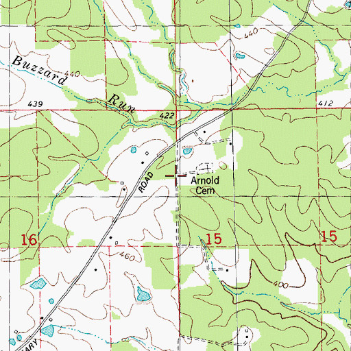 Topographic Map of Township of Washington, MO