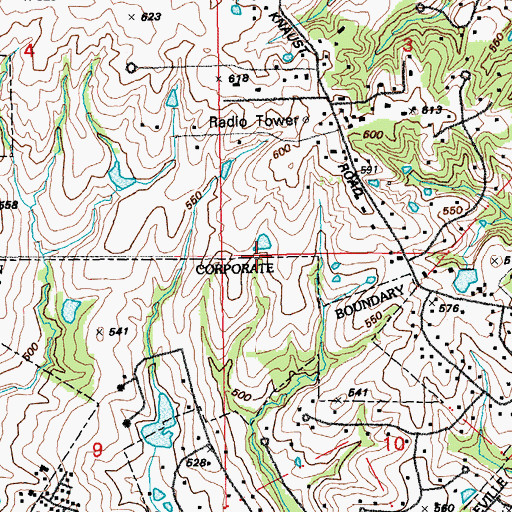 Topographic Map of Township of Dardenne, MO