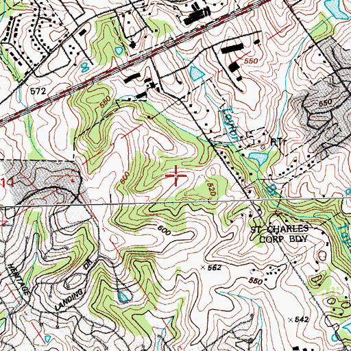 Topographic Map of Township of Friedens (historical), MO