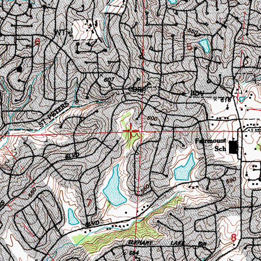 Topographic Map of Township of Saint Peters, MO