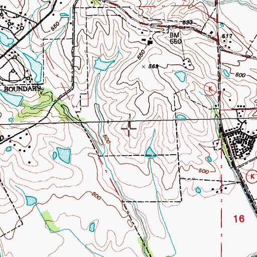 Topographic Map of Township of Weldon Spring, MO
