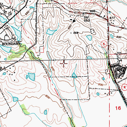 Topographic Map of Township of Weldon Spring, MO