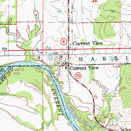 Topographic Map of Current View, AR