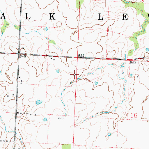 Topographic Map of Township of Chalk Level, MO