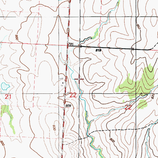 Topographic Map of Township of Taber, MO