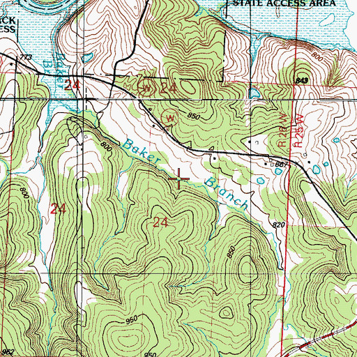 Topographic Map of Township of Washington, MO