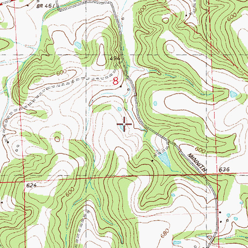 Topographic Map of Township of Beauvais, MO