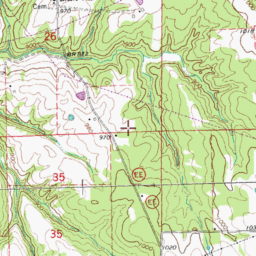 Topographic Map of Township of Union, MO