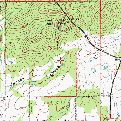 Topographic Map of Township of Marion, MO