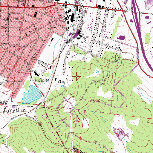 Topographic Map of Township of Perry, MO