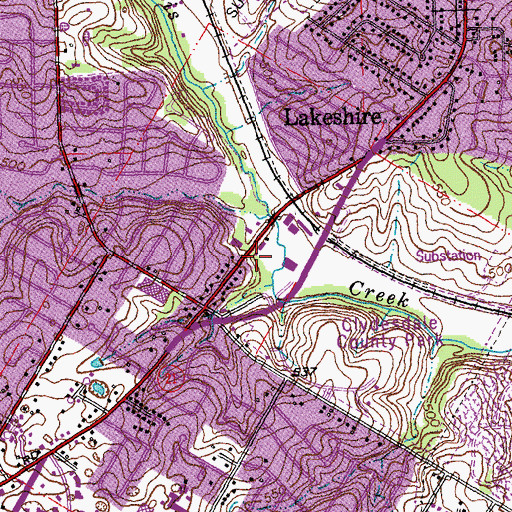Topographic Map of Township of Concord, MO