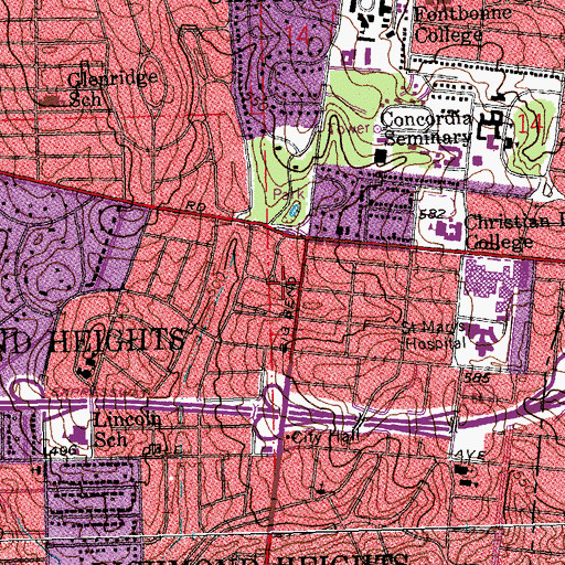 Topographic Map of Township of Hadley, MO