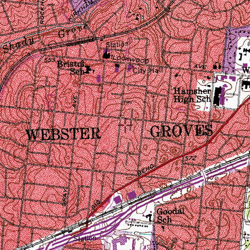 Topographic Map of Township of Jefferson, MO