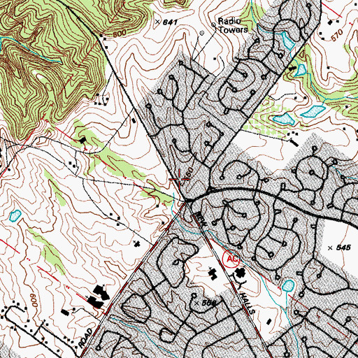 Topographic Map of Township of Lewis and Clark, MO