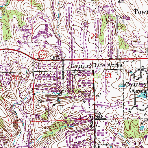 Topographic Map of Township of Missouri River, MO